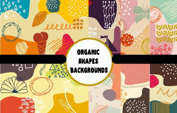 8 Beautiful Organic Shapes Backgrounds for Modern Design