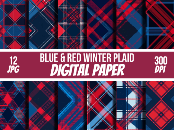 Blue Red Plaid Paper Pattern Backgrounds: A Timeless Design Asset