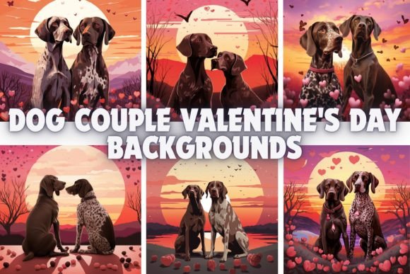 Dog Couple Valentine's Day Backgrounds: A Designer's Guide