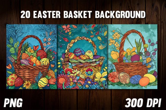Easter Basket Backgrounds for Covers 2: A Designer's Guide