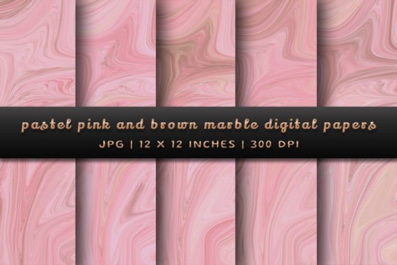 Elegant Pastel Pink and Brown Marble Backgrounds