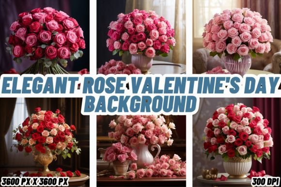 Elegant Rose Valentine's Day Backgrounds: Sophisticated Romance