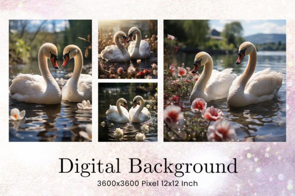 Elegant Swan Flower Backgrounds for Modern Designs