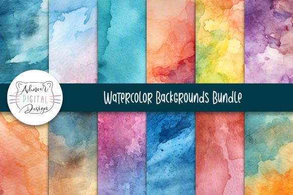 Elevate Your Projects with the Watercolor Backgrounds Bundle