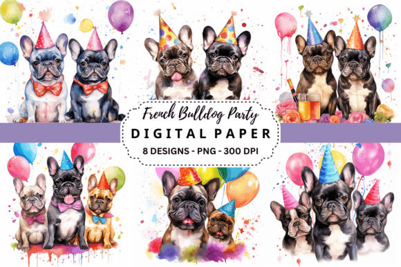 French Bulldog Party Backgrounds: A Designer's Delightful Asset