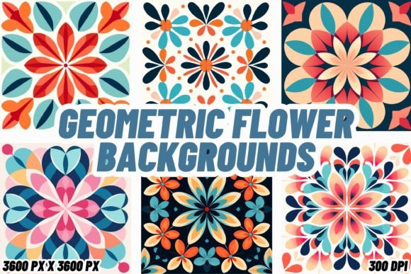 Geometric Flower Backgrounds: A Modern Design Essential