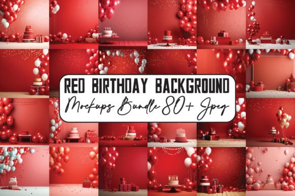 Mega Birthday Backgrounds Mockups Bundle: Your Design Launchpad