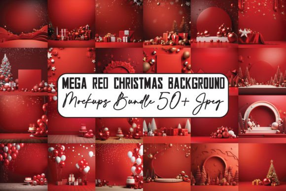 Mega Christmas Backgrounds Mockup Bundle: Your Holiday Design Solution