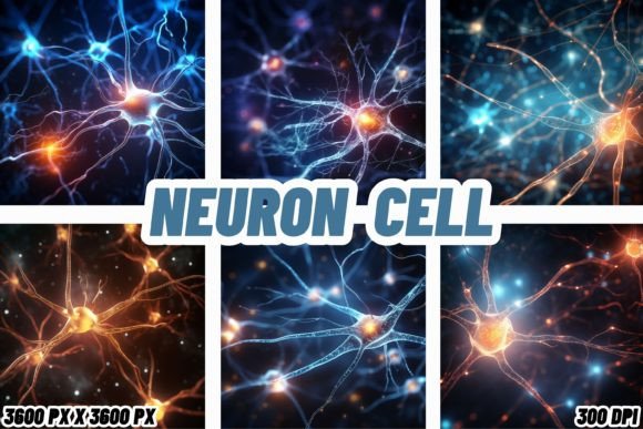 Neuron Cell Backgrounds: Cosmic Neural Art for Digital Spaces
