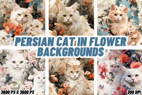Persian Cat in Flower Backgrounds: Where Feline Grace Meets Floral Artistry
