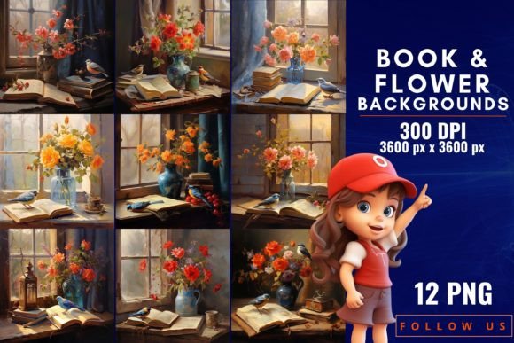 The Allure of Book & Flower Backgrounds in Modern Design