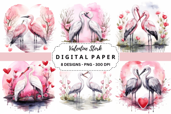 Valentine Stork Backgrounds: A Designer's Asset
